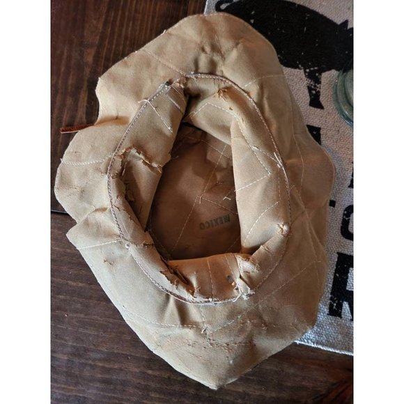 Vintage*1970s Suede Patchwork Hat*Boho Women's Hat*Braided Band - Picture 10 of 10